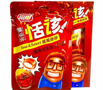 Жевательные конфеты "Super Sour Candy" Кола 36гр 1шт/20уп